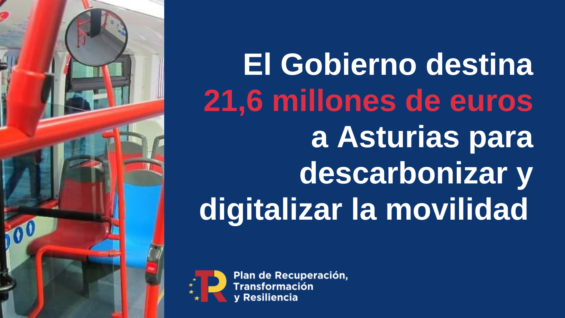 El Gobierno destina más de 21,6 millones de euros a Asturias para descarbonizar y digitalizar la movilidad 