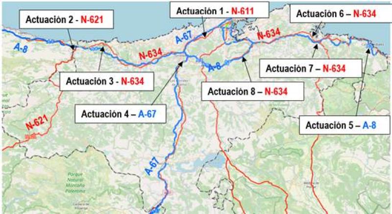 Mitma adjudica por 2,49 millones de euros las obras de mejora de 8 intersecciones en varias carreteras de Cantabria