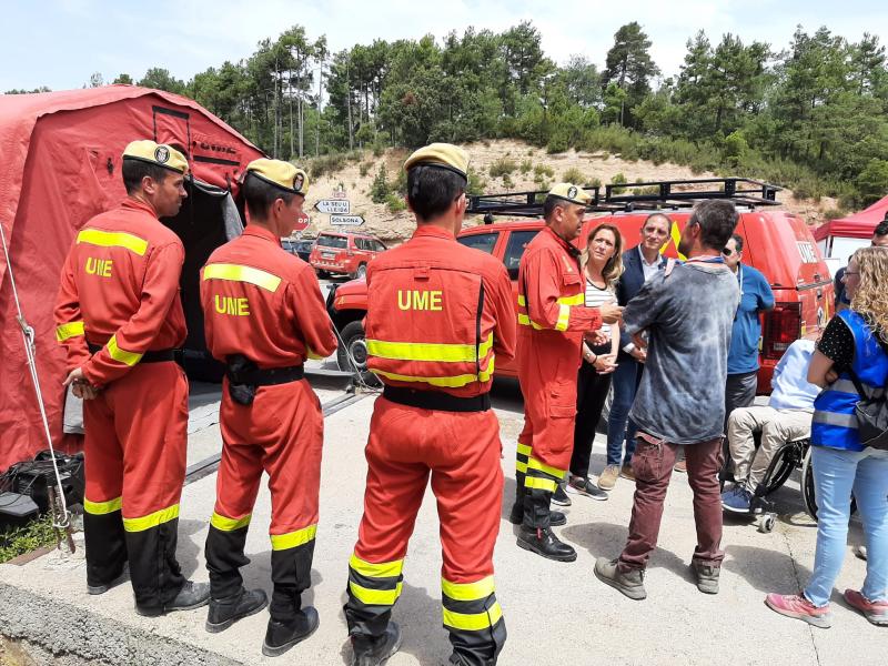 320 efectivos de la UME trabajan desde el jueves contra los incendios en Catalunya