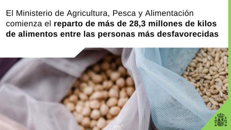 La Delegación del Gobierno en la Comunitat Valenciana participa en el reparto de alimentos a personas desfavorecidas por valor de 2.619.359 euros