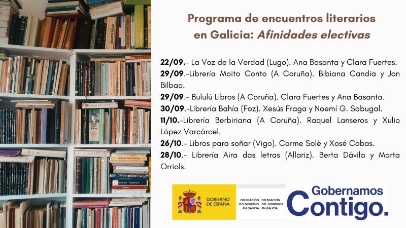 Siete librerías de Galicia acogen en septiembre y octubre encuentros entre escritores dentro del programa ‘Afinidades electivas’