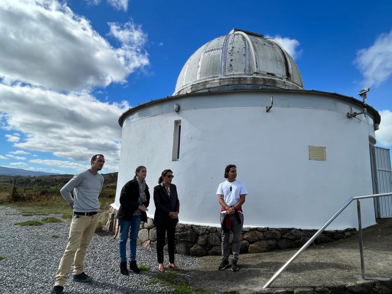 Instante de la visita al observatorio