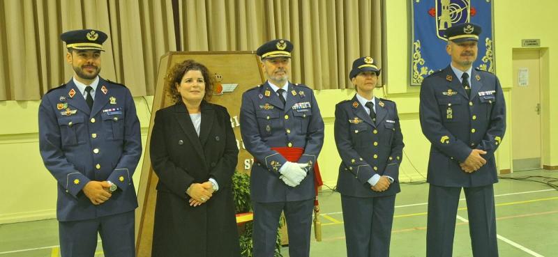 María Rivas asiste al acto de toma de posesión del comandante del EVA-10 y pone en valor la importancia de estas instalaciones para la seguridad aérea