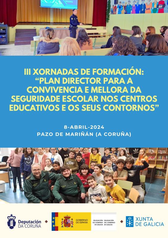 A Delegación do Goberno aborda nunha xornada formativa con forzas de seguridade e comunidade educativa os retos da convivencia dos nenos e nenas en idade escolar de Galicia